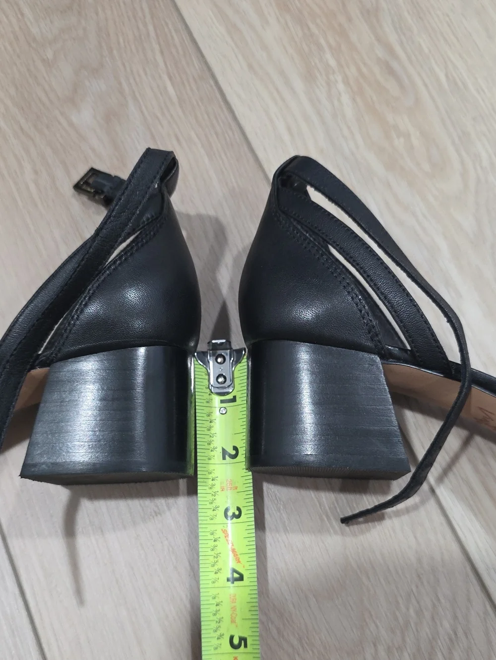 Pointed Toe D'Orsay Block Heel Shoes in Black and Leopard